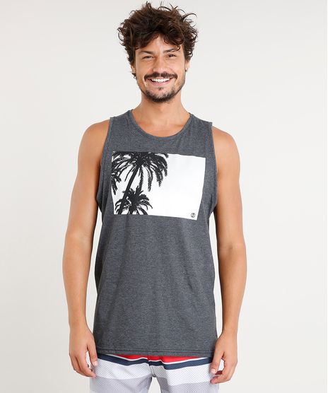 Regata-Masculina-com-Estampa-de-Coqueiros-Gola-Redonda-Cinza-Mescla-Escuro-9391476-Cinza_Mescla_Escuro_1