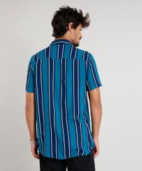 Camisa-Masculina-Listrada-Manga-Curta-Verde-9398333-Verde_2