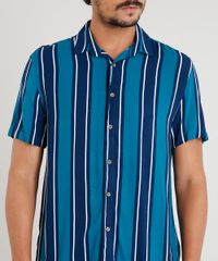 Camisa-Masculina-Listrada-Manga-Curta-Verde-9398333-Verde_4