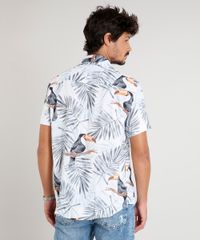 Camisa-Masculina-Estampada-de-Tucanos-Manga-Curta-Branca-9398331-Branco_2