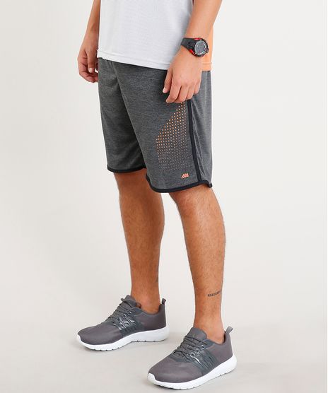 Bermuda-Masculina-Esportiva-de-Treino-Ace-com-Bolsos-Cinza-Mescla-Escuro-9435193-Cinza_Mescla_Escuro_1