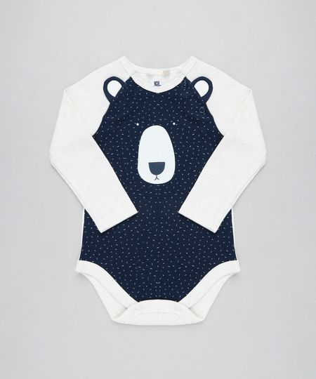 Body-Infantil-Urso-com-Orelhas-Manga-Longa-Decote-Redondo-Bege-Claro-9205079-Bege_Claro_1