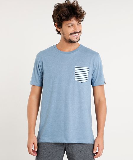 Camiseta-Masculina-com-Bolso-Listrado-Manga-Curta-Gola-Careca-Azul-9396812-Azul_1