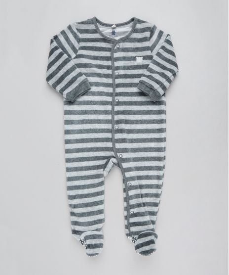 Macacao-Infantil-em-Plush-Listrado-Manga-Longa-Cinza-Mescla-Escuro-9195552-Cinza_Mescla_Escuro_1_1