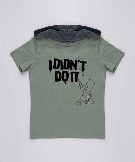 Camiseta-Infantil-Bart-Simpson-com-Capuz-Manga-Curta-Verde-Militar-9431223-Verde_Militar_1
