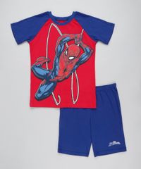 Pijama-Infantil-Homem-Aranha-Raglan-Manga-Curta-Vermelho-9407369-Vermelho_1