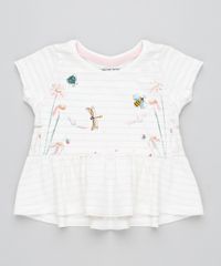 Blusa-Infantil-Listrada-com-Babado-Manga-Curta-Decote-Redondo-Bege-Claro-9425971-Bege_Claro_1