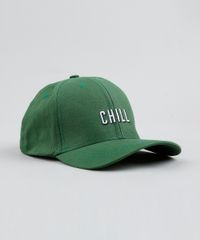 Bone-Masculino-Aba-Curva-com-Bordado--Chill--Verde-Escuro-9422438-Verde_Escuro_2