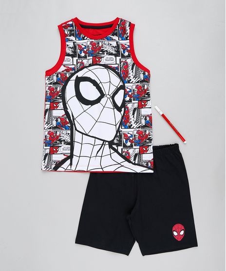 Pijama-Infantil-Homem-Aranha-Regata---Canetinha-Vermelho-9418595-Vermelho_1