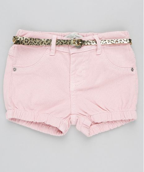 Short-Infantil-Texturizado-com-Cinto-Animal-Print-Rose-9447191-Rose_1