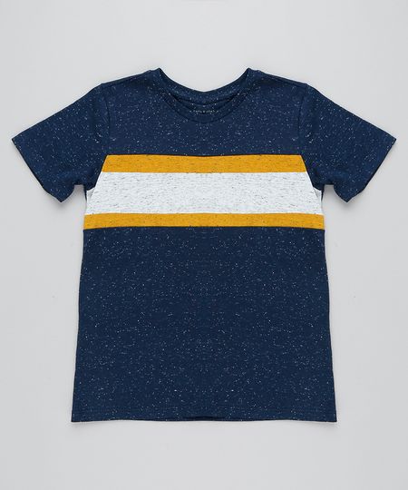 Camiseta-Infantil-Manga-Curta-Com-Recorte-Contrastante-Gola-Careca-Azul-Marinho-9433330-Azul_Marinho_1