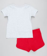 Pijama-Infantil-Minnie-com-Paete-Dupla-Face-Manga-Curta-Cinza-Mescla-9418635-Cinza_Mescla_2