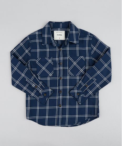 Camisa-de-Flanela-Infantil-Xadrez-Manga-Longa-Azul-Marinho-9367631-Azul_Marinho_1