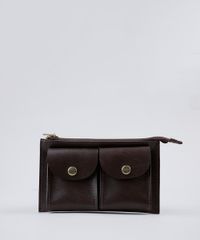 Pochete-Feminina-Mindset-em-Couro-com-Bolsos-Marrom-9506197-Marrom_1