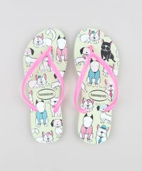 Chinelo-Feminino-Havaianas-Slim-Estampado-de-Cachorros-Verde-Claro-9282583-Verde_Claro_1