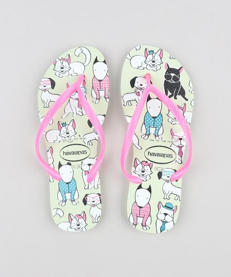 Chinelo-Feminino-Havaianas-Slim-Estampado-de-Cachorros-Verde-Claro-9282583-Verde_Claro_1