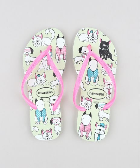 Chinelo-Feminino-Havaianas-Slim-Estampado-de-Cachorros-Verde-Claro-9282583-Verde_Claro_1