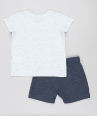 Conjunto-Infantil-de-Camiseta--Sport-League--Manga-Curta-Cinza-Mescla-Claro---Bermuda-em-Moletom-Azul-Marinho-9294988-Azul_Marinho_2