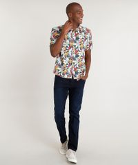 Camisa-Masculina-Relaxed-Estampada-de-Folhagem-Manga-Curta-Azul-Marinho-9397504-Azul_Marinho_3