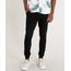 Calca-de-Sarja-Masculina-Jogger-com-Cordao-Preta-9382195-Preto_1