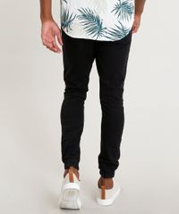 Calca-de-Sarja-Masculina-Jogger-com-Cordao-Preta-9382195-Preto_4