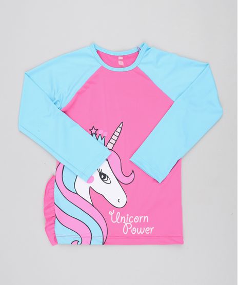 Blusa-de-Praia-Infantil-Unicornio-Raglan-com-Babado-Manga-Longa-com-Protecao-UV50--Pink-9426351-Pink_1