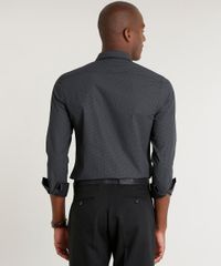 Camisa-Masculina-Slim-Estampada-Mini-Print-Manga-Longa-Preta-9251572-Preto_2