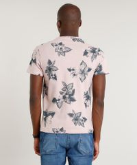 Camiseta-Masculina-Slim-Fit-Estampada-Floral-Manga-Curta-Gola-Careca-Rose-9415659-Rose_2