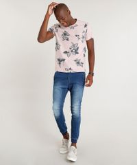 Camiseta-Masculina-Slim-Fit-Estampada-Floral-Manga-Curta-Gola-Careca-Rose-9415659-Rose_3