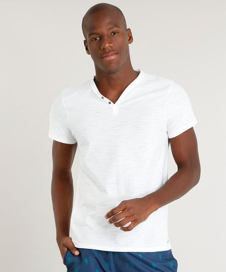 Camiseta-Masculina-Slim-Fit-com-Botoes-Manga-Curta-Gola-V-Off-White-9407026-Off_White_1 Camiseta-Masculina-Slim-Fit-com-Botoes-Manga-Curta-Gola-V-Off-White-9407026-Off_White_1