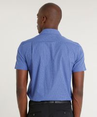 Camisa-Masculina-Comfort-Estampada-Xadrez-com-Bolso-Manga-Curta-Azul-9249073-Azul_2