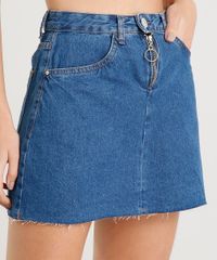Saia-Jeans-Feminina-Curta-com-Ziper-de-Argola-Azul-Escuro-9263427-Azul_Escuro_4