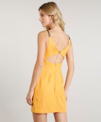 Vestido-Feminino-Curto-com-Abertura--Mostarda-9447381-Mostarda_2