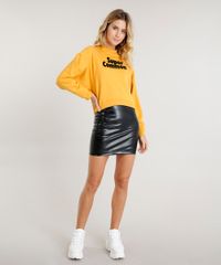 Saia-Feminina-Cintura-Alta-com-Ziper-de-Argola-Preta-9404411-Preto_3