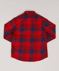 Camisa-Infantil-em-Flanela-Estampada-Xadrez-com-Bolso-Manga-Longa-Vermelha-9363304-Vermelho_2