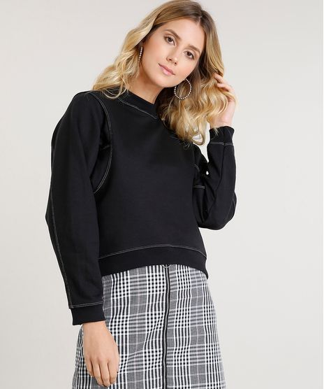 Blusao-Feminino-com-Pespontos-em-Moletom-Manga-Longa-Preto-9459904-Preto_1