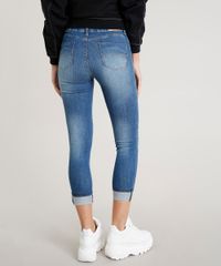 Calca-Jeans-Feminina-Cropped-Sawary-com-Brilho-Barra-Virada-Azul-Medio-9446782-Azul_Medio_2