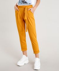 Calca-Clochard-Feminina-com-Faixa-de-Amarrar-Mostarda-9255408-Mostarda_1