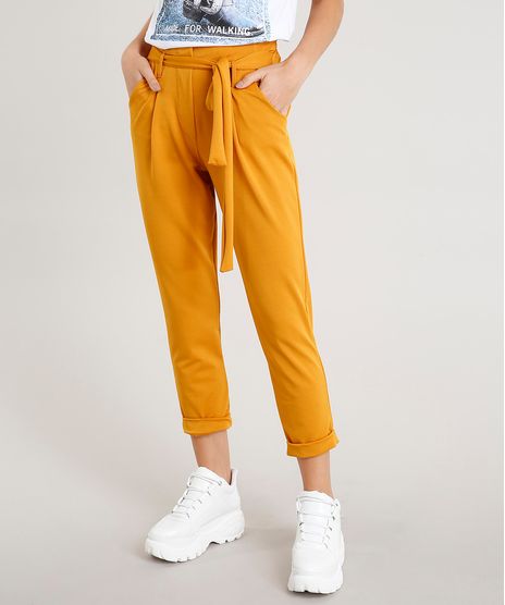 Calca-Clochard-Feminina-com-Faixa-de-Amarrar-Mostarda-9255408-Mostarda_1