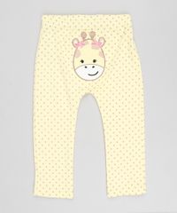 Calca-Infantil-Girafa-Estampada-de-Poa-Amarela-9188413-Amarelo_1