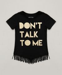 Blusa-Infantil--Don-t-Talk-To-Me--com-Franjas-Manga-Curta-Decote-Redondo-Preta-9220312-Preto_1