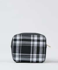 Bolsa-Feminina-Transversal-com-Estampa-Xadrez-Preta-9385563-Preto_1