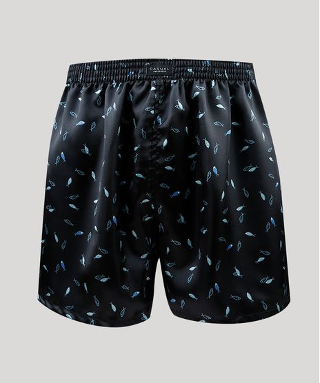 Samba-Cancao-Masculina-Estampada-de-Peixes-Acetinada-Preta-9468299-Preto_1