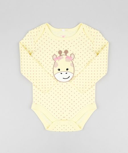 Body-Infantil-Girafa-Estampado-de-Poa-Manga-Longa-Amarelo-9188412-Amarelo_1