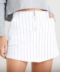 Saia-de-Sarja-Feminina-Curta-Listrada-com-Ziper-de-Argola-Branca-9418765-Branco_4