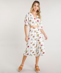 Calca-Pantacourt-Feminina-Cintura-Alta-Estampada-Floral-Branca-9368926-Branco_3