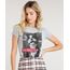 Blusa-Feminina-Cachorro--Namaste--Manga-Curta-Decote-Redondo-Cinza-Mescla-9388564-Cinza_Mescla_1