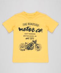 Camiseta-Infantil-Motocicleta-Manga-Curta-Gola-Careca-Mostarda-9413259-Mostarda_1