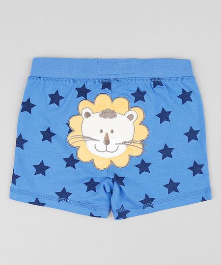Short-Infantil-Leao-Estampado-de-Estrelas-Azul-9188447-Azul_1
