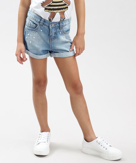 Short-Jeans-Infantil-com-Perolas-e-Strass-Azul-Claro-9416229-Azul_Claro_1 Short-Jeans-Infantil-com-Perolas-e-Strass-Azul-Claro-9416229-Azul_Claro_1